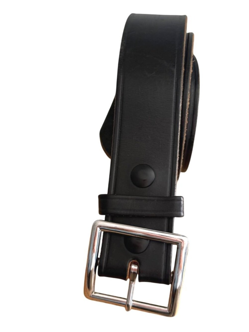 Boston Leather Men's Garrison Belt Size 34 Black Full Grain 6505 USA Heavy Duty